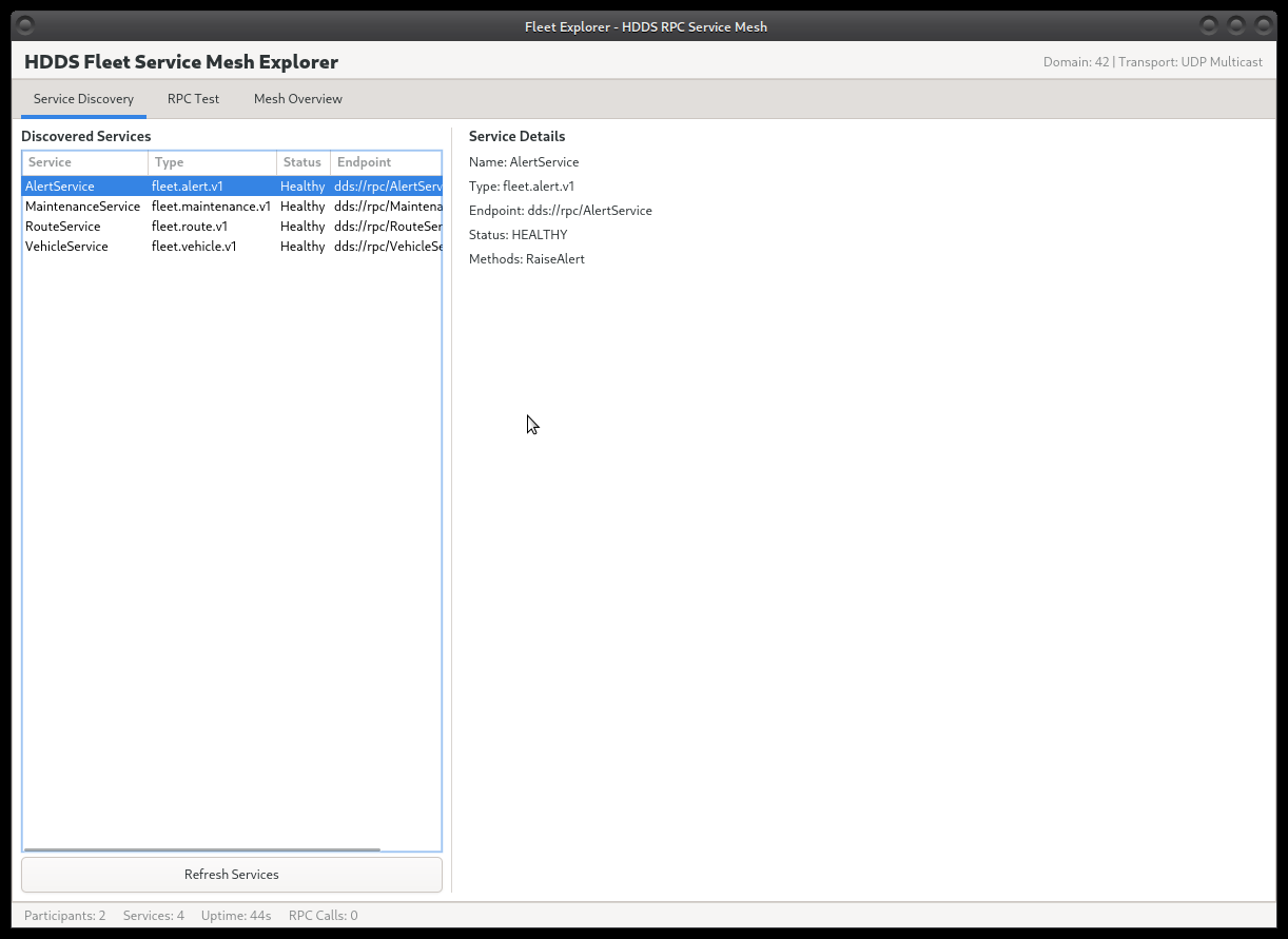 RPC Service Mesh - screenshot 3